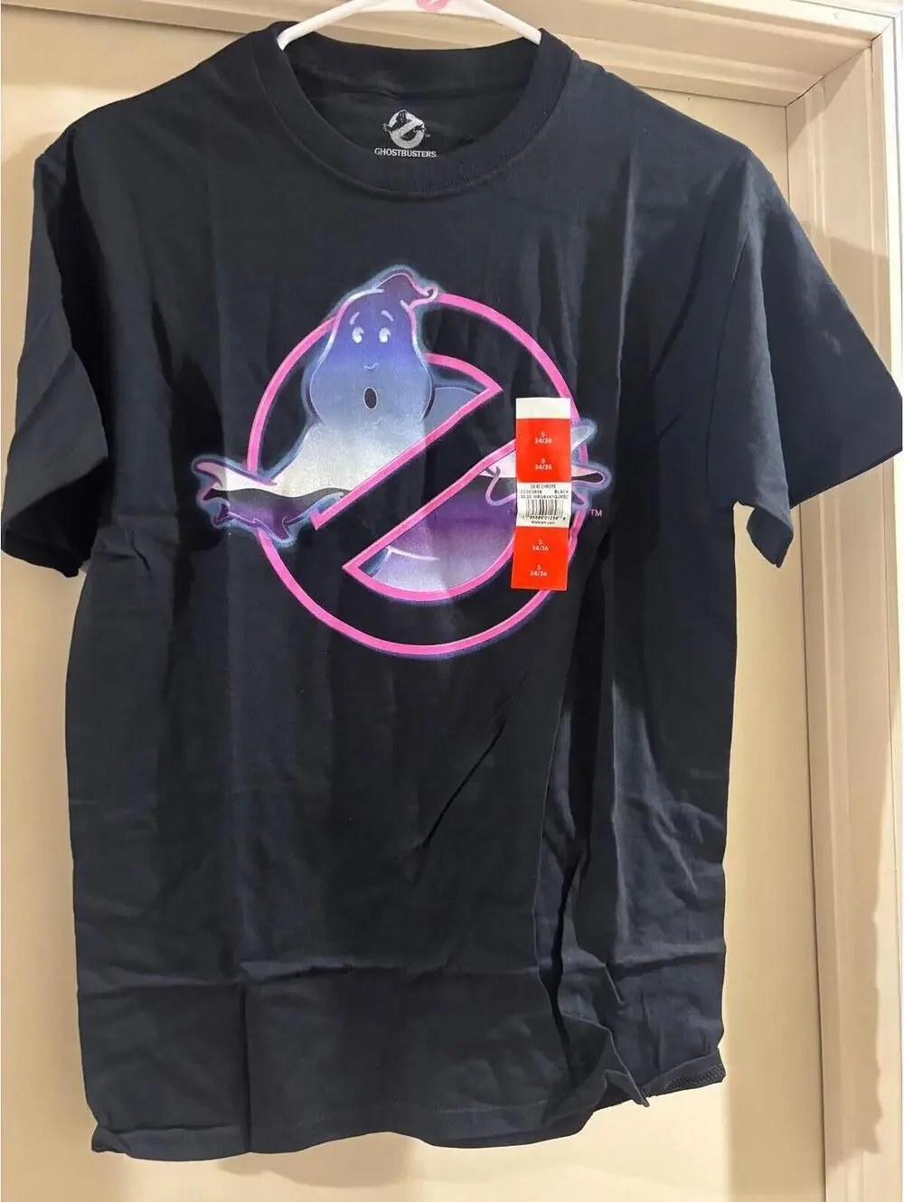 Ghostbusters Neon Logo Graphic Tee Medium